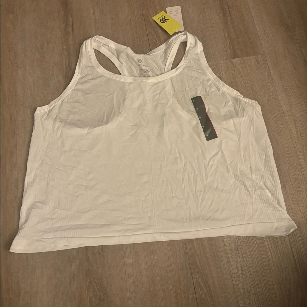 All in Motion White seamless race back Women's Tank Top - Picture 1 of 3